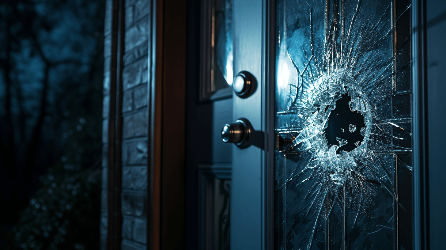 schlüsseldienst soforthilfe nach einbruch was kann man tun das bild zeigt eine kaputte tür mit schäden nach dem einbruch